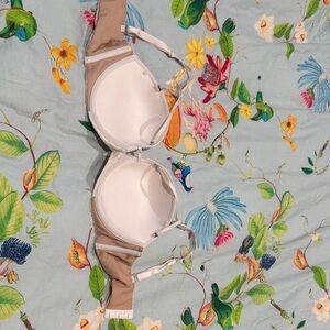Victoria's Secret Tan and White Bra